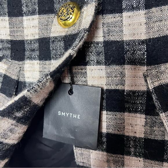Smythe Lounge Blazer in Black & Stone Check NEW Size 6 - Picture 6 of 7